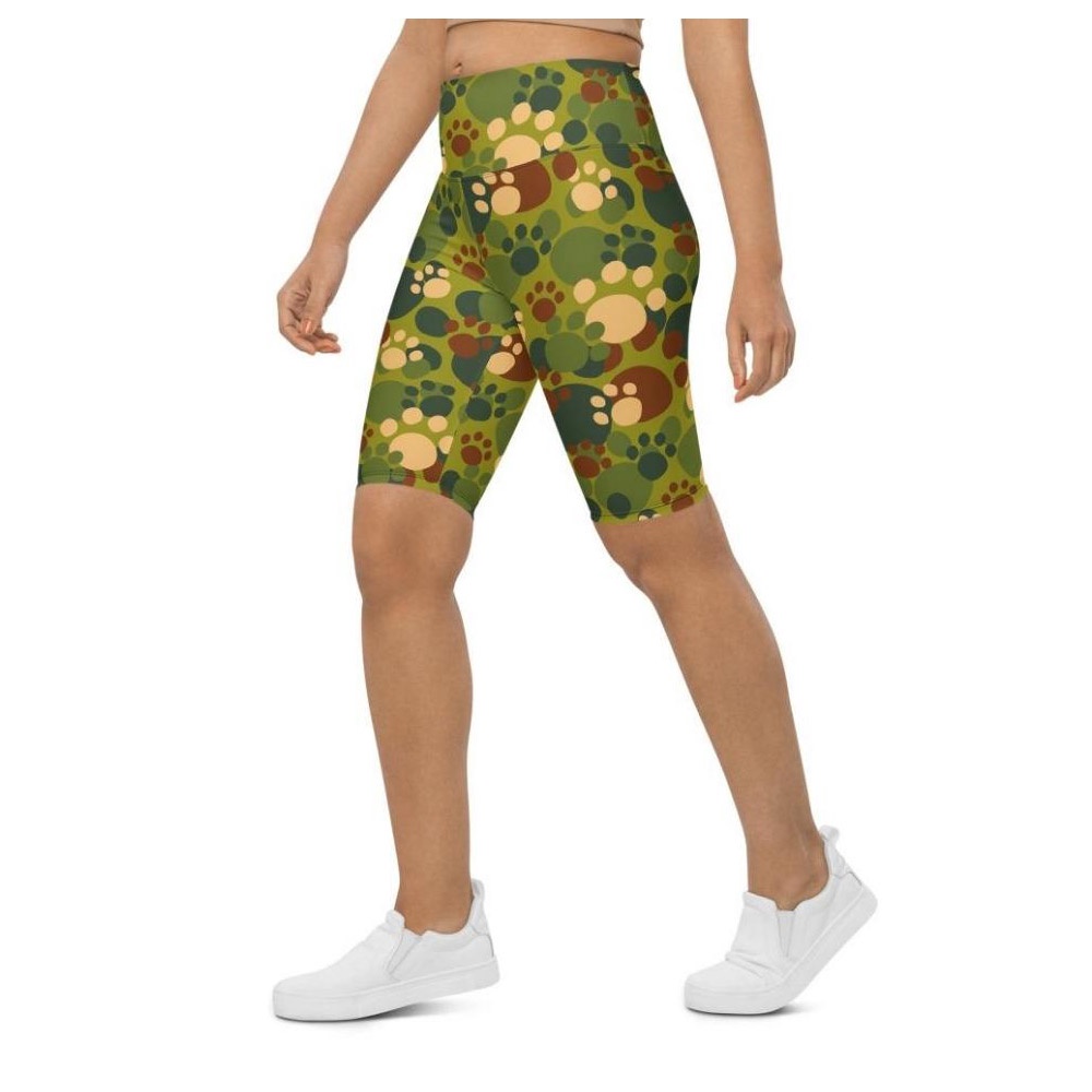 Paw Camo Biker Shorts, Biker Shorts For Mom, Shorts Mother’s Day, Mother Day Gift