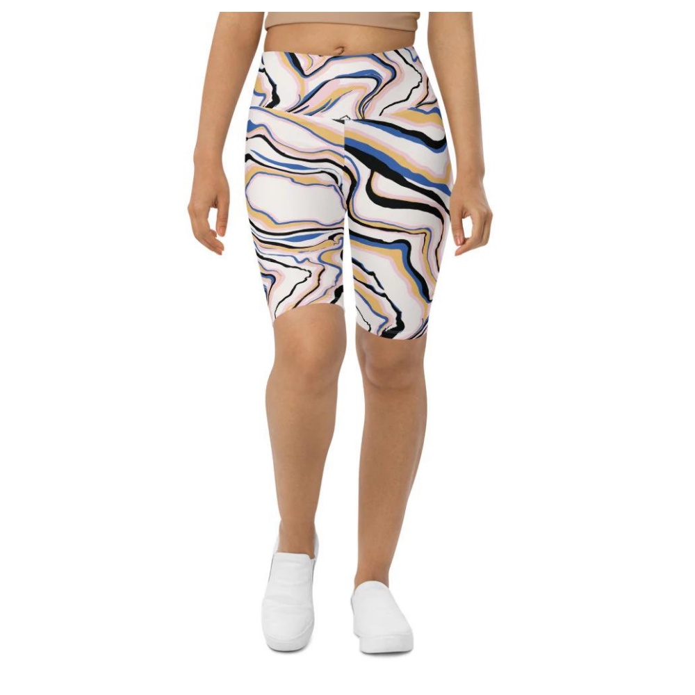 Peachy Marble Biker Shorts, Biker Shorts For Mom, Shorts Mother’s Day, Mother Day Gift