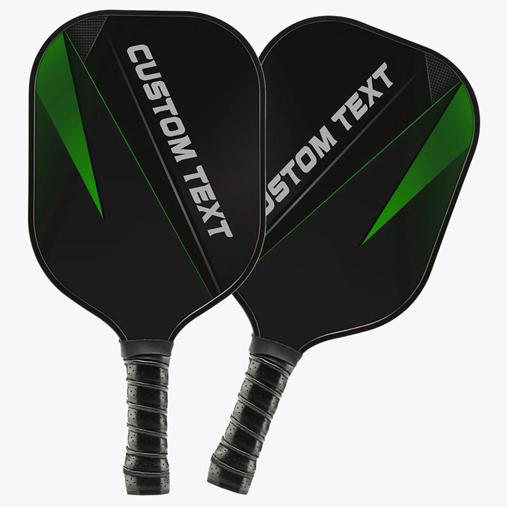 Personalized Black And Green Pickleball Paddle With Names, Pickleball Team Paddle Pickleball Gifts, Custom Pickleball Paddle