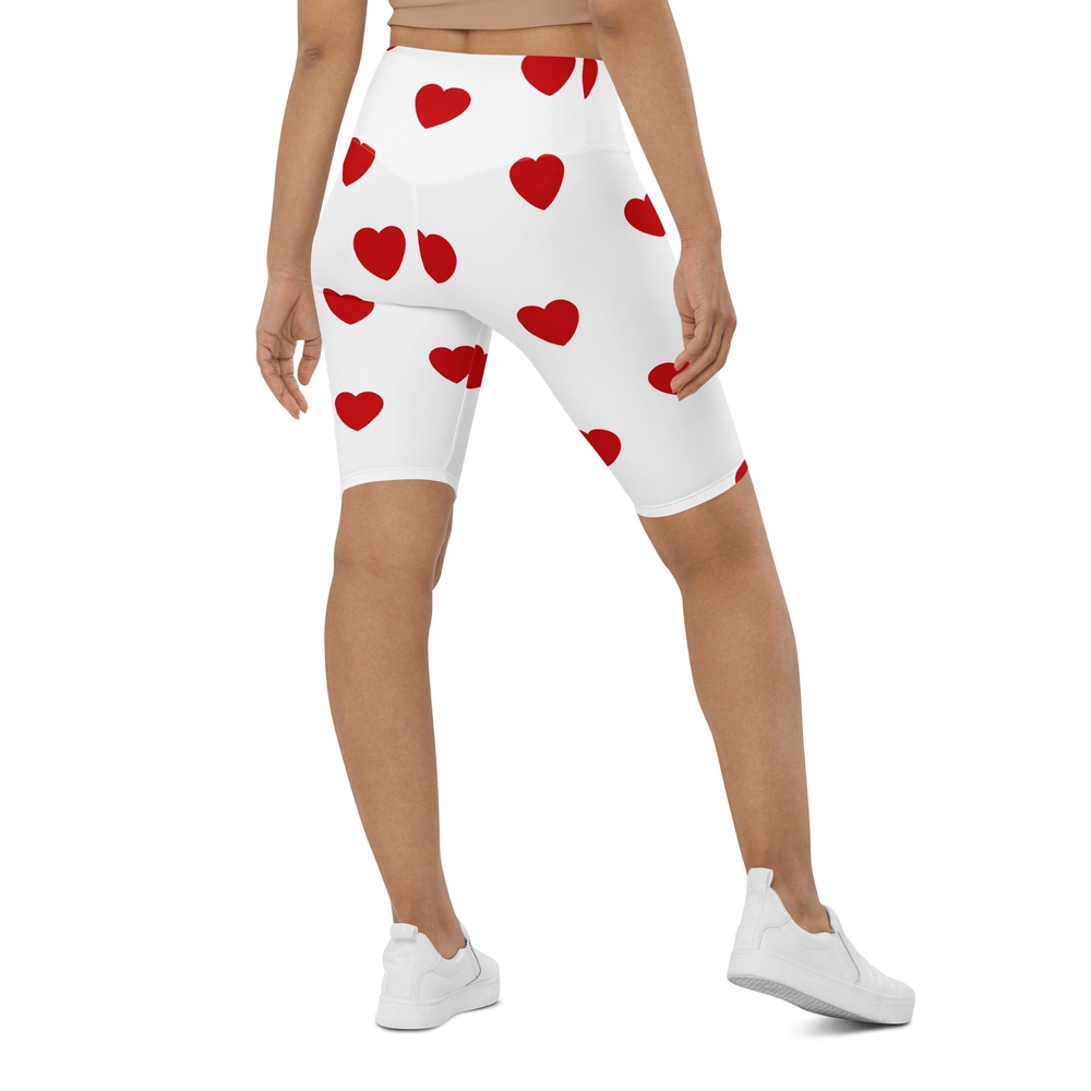 Red Hearts Biker Shorts, Biker Shorts For Mom, Shorts Mother’s Day, Mother Day Gift
