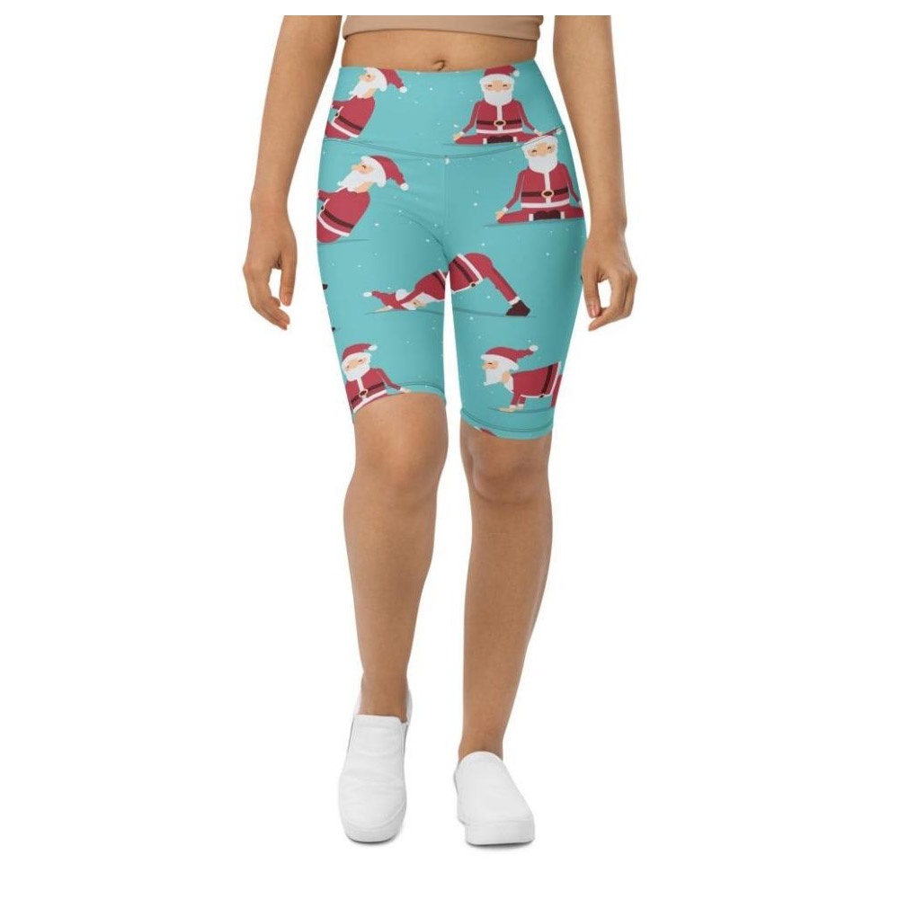 Santa Yogist Biker Shorts, Biker Shorts For Mom, Shorts Mother’s Day, Mother Day Gift