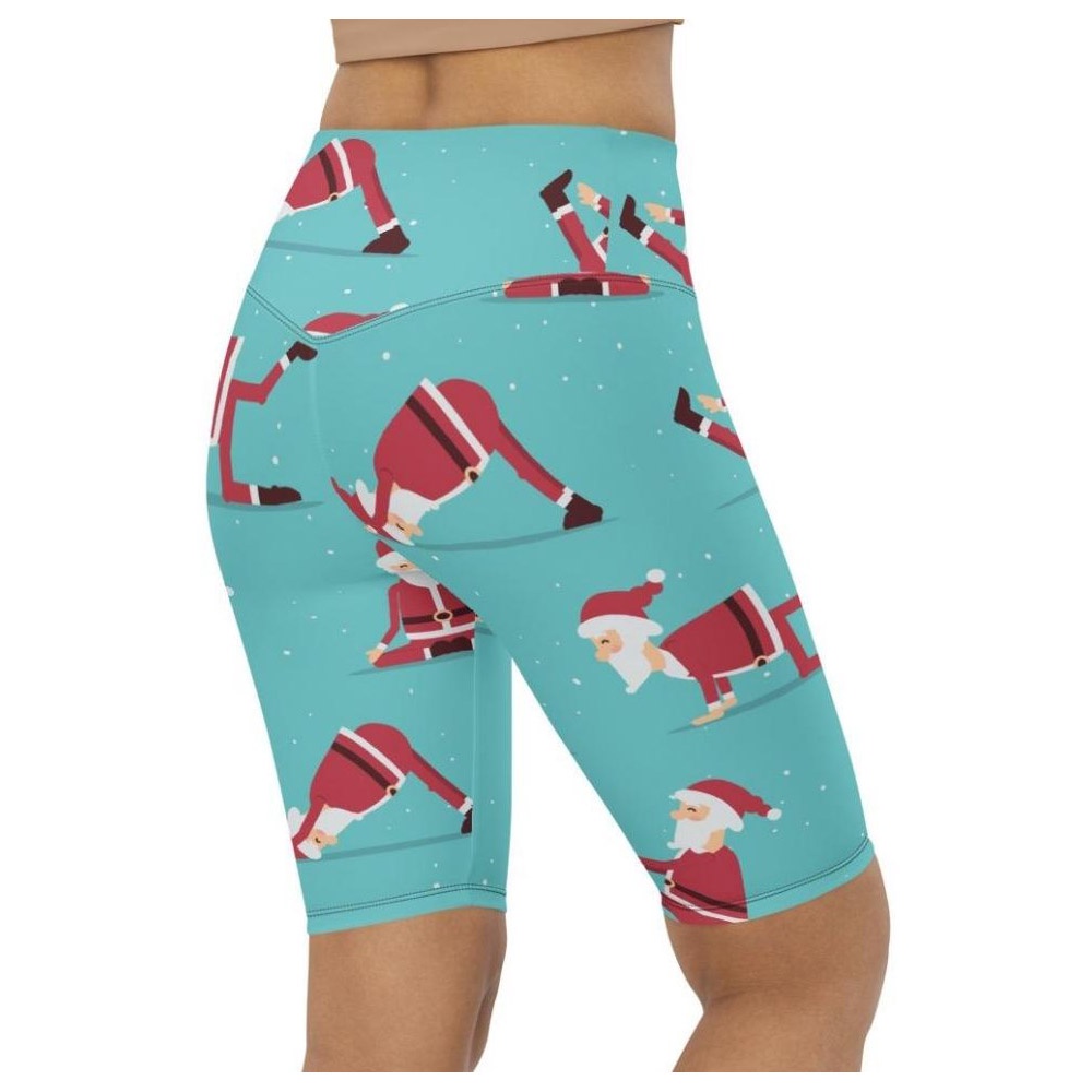 Santa Yogist Biker Shorts, Biker Shorts For Mom, Shorts Mother’s Day, Mother Day Gift
