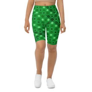 St. Patrick’s Day Plaid Biker Shorts, Biker…