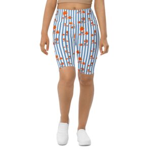 Stripes & Crabs Biker Shorts, Biker Shorts…