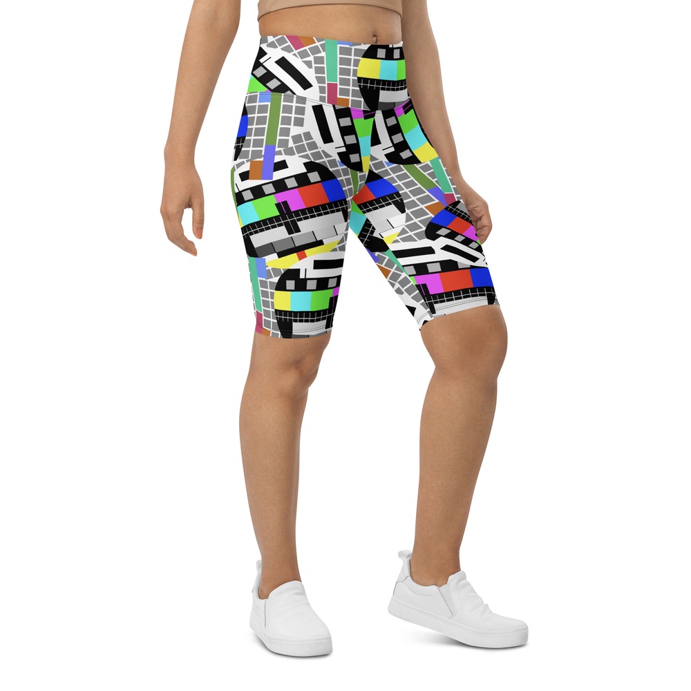 TV No Signal Biker Shorts, Biker Shorts For Mom, Shorts Mother’s Day, Mother Day Gift