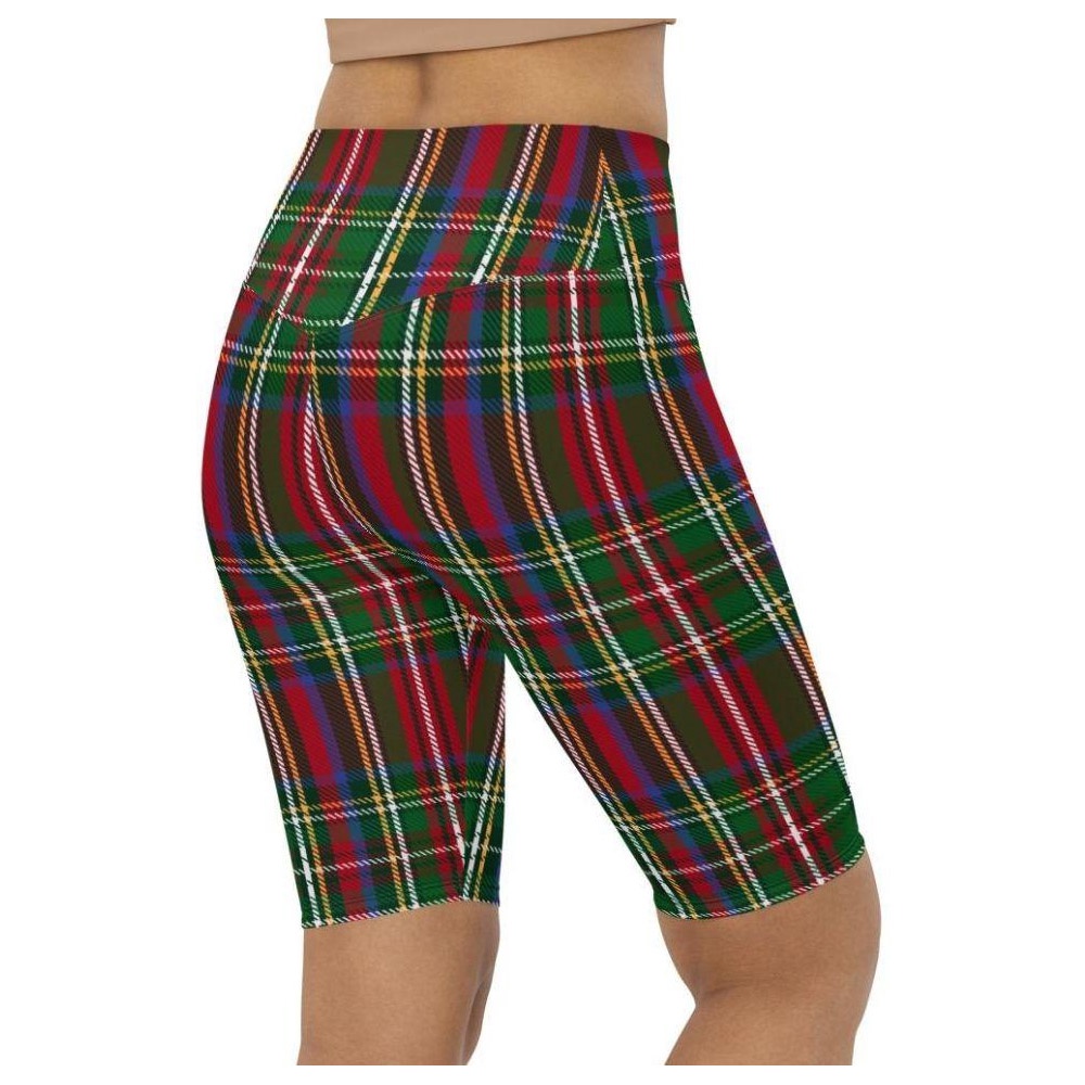 Tartan Christmas Biker Shorts, Biker Shorts For Mom, Shorts Mother’s Day, Mother Day Gift
