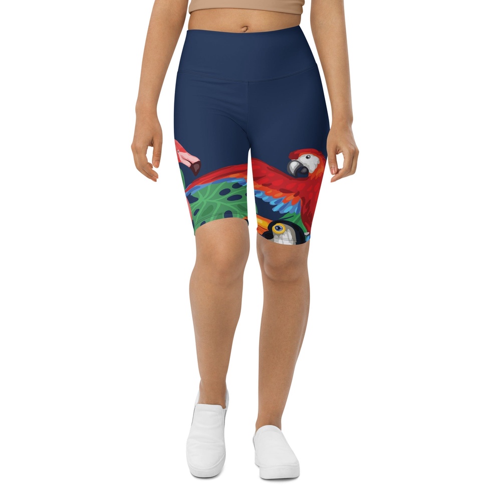 Tropical Birds Biker Shorts, Biker Shorts For Mom, Shorts Mother’s Day, Mother Day Gift