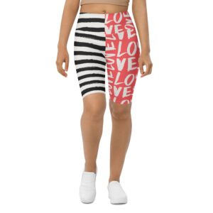 Two-Patterned Valentine’s Day Biker Shorts, Biker Shorts…