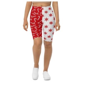 Two Patterned Christmas Biker Shorts, Biker Shorts…