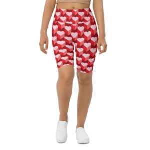 Valentine’s Day Heart Biker Shorts, Biker Shorts…