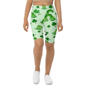Watercolor St. Patrick’s Day Biker Shorts, Biker…