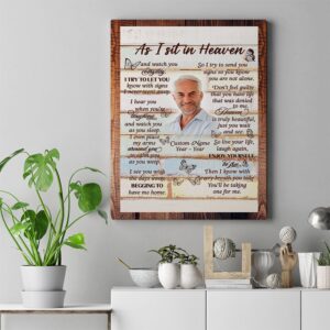 Custom Name Remembrance Canvas, As I Sit…