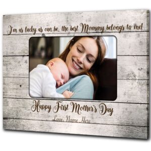 Custom New Mom Canvas Happy First Mother’s…