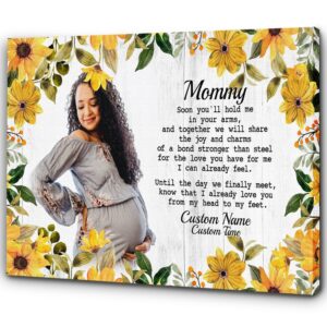 Custom New Mom Canvas Mommy Soon You…
