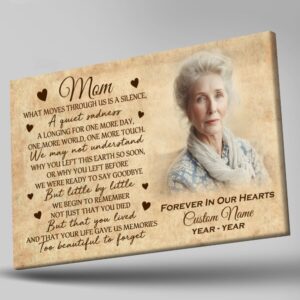 Mom Memorial Canvas Gift Personalized Sympathy Gifts…