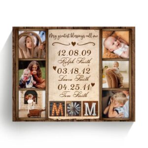 Personalized Gift For Mother, Canvas Collage My…