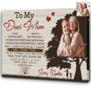 Personalized Mom Canvas, To My Dear Mom…