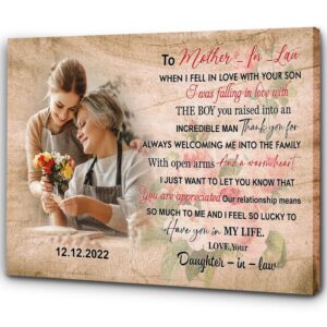 Personalized Mother In Law Wall Art Gift…