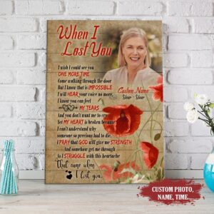 Personalized Name Memorial Canvas, Remembrance Gift With…