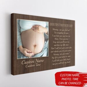 Personalized New Mom Canvas Our First Mother’s…