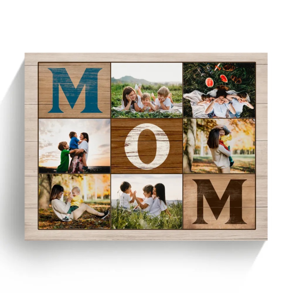 Personalized Photo Collage Canvas Mom Canvas Print, Personalized Canvas Mother’s Day Gifts For Mom