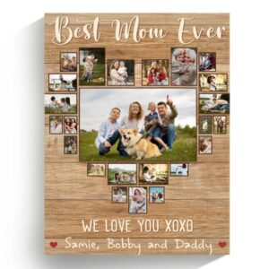 Personalized Photo Heart Shape Canvas Prints, Best…